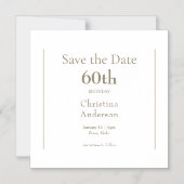 60e verjaardag Save the Date Magnetische Uitnodiging (Voorkant)