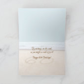 60e verjaardag Schrijven in Sand Seashore Kaart (Binnen)