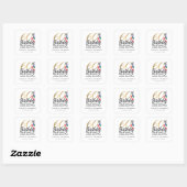60e verjaardag script gold typografie mijlpaal vierkante sticker (Vel)