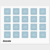 60e verjaardag Script Love Hearts Confetti Vierkante Sticker (Vel)