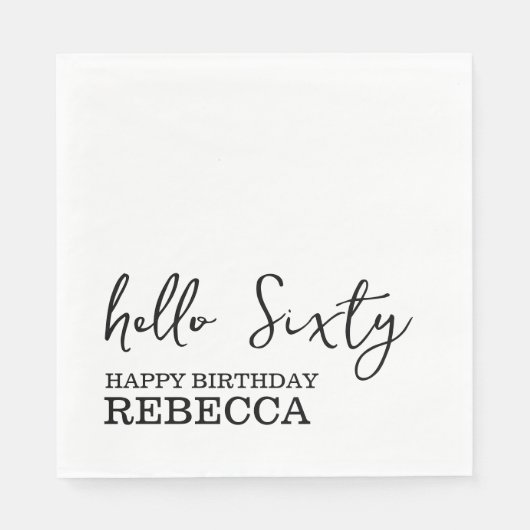 60e verjaardag servetten (Voorkant)