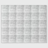 60e verjaardag Silver Bokeh Sparkle Lights Cadeaupapier (Vlak)