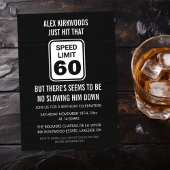 60e verjaardag snelheidslimiet 60 partij kaart