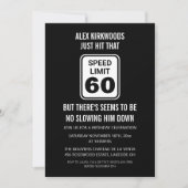 60e verjaardag snelheidslimiet 60 partij kaart (Voorkant)