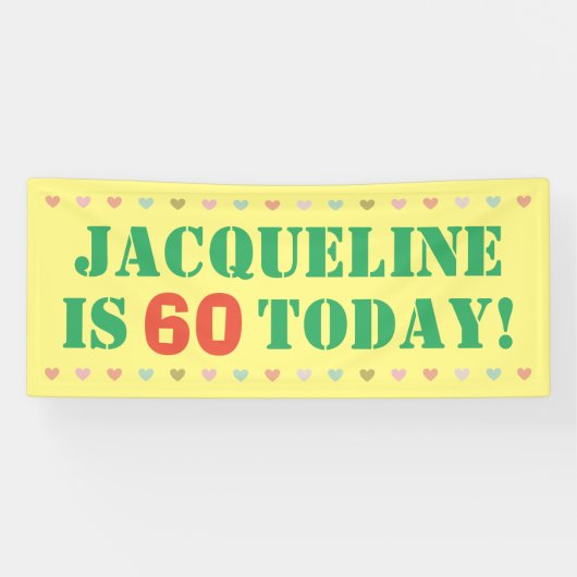 60e verjaardag spandoek (Horizontaal)
