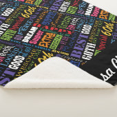 60e verjaardag Speciaal gepersonaliseerd monogram Sherpa Deken (3/4)