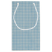 60e verjaardag 'Stick Girl' op Gingham met wijn Klein Cadeauzakje (Achterkant)