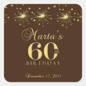 60e verjaardag Stickers (Voorkant)