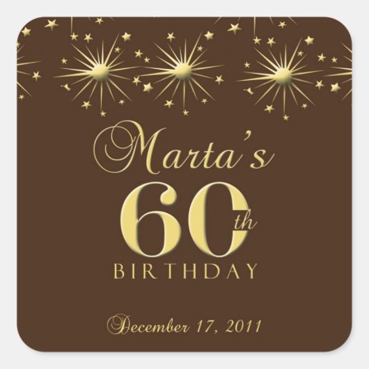 60e verjaardag Stickers (Voorkant)
