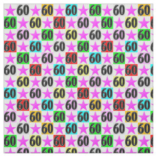 60E VERJAARDAG SUPER STAR STOF