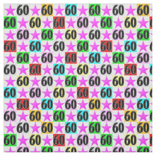 60E VERJAARDAG SUPER STAR STOF (Swatch)