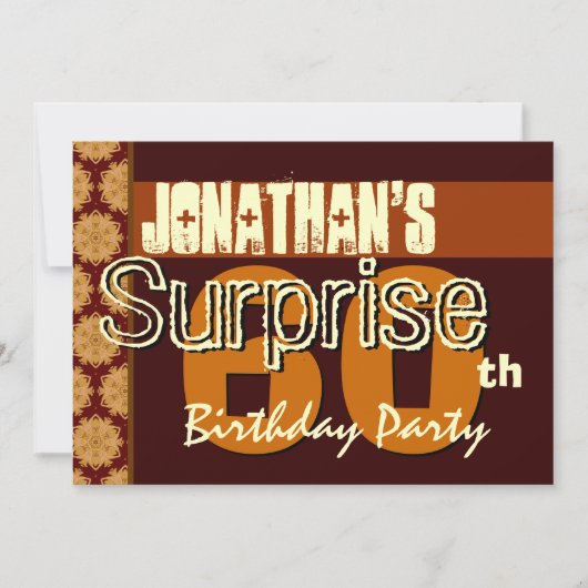 60e Verjaardag Surprise Save the Date Goud Kaart (Voorkant)