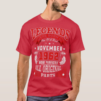 60e verjaardag T-shirt Legends, geboren in novembe