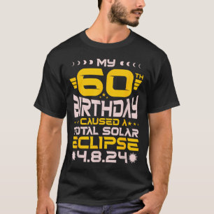 60e verjaardag Totale Zonsverduistering - 8 april T-shirt
