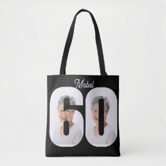 60e verjaardag tote bag