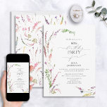 60e verjaardag Trendy Elegant Wildflower Floral Kaart<br><div class="desc">Vier een 60ste verjaardag in stijl met deze prachtige 60ste verjaardag Trendy Elegante Wildflower Floral Invitation! Met een elegant lijst van prachtige waterverf wilde bloemen, het creëer is de perfecte setting om deze speciale gelegenheid te eren. Bovendien kunt u de uitnodiging aanpassen met persoonlijke gegevens die zijn geschreven in moderne...</div>