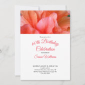 60e verjaardag Tropische Flower Photo Invitation Kaart (Voorkant)