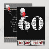 60e verjaardag Uitnodiging (Voorkant / Achterkant)