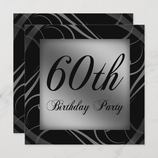 60e verjaardag Uitnodiging (Voorkant / Achterkant)