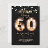 60e verjaardag uitnodiging Bright Lights (Voorkant)