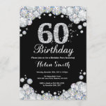 60e verjaardag Uitnodiging Chalkboard Silver Diamo<br><div class="desc">Uitnodiging 60e verjaardag. Silver Rhinestone Diamond Chalkboard Achtergrond. Elegant Birthday Bash nodigt uit. Zwart-wit. Volwassen verjaardag. Vrouwendag. Mannen op zaterdag. Voor verdere aanpassing,  te klikken gelieve de knoop "van de Aanpassing het"en ons ontwerphulpmiddel te gebruiken om deze sjabloon te wijzigen.</div>