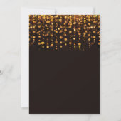60e verjaardag uitnodiging Gold Glitter (Achterkant)