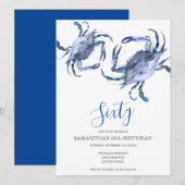 60e verjaardag Uitnodiging Krab Boil (Voorkant / Achterkant)