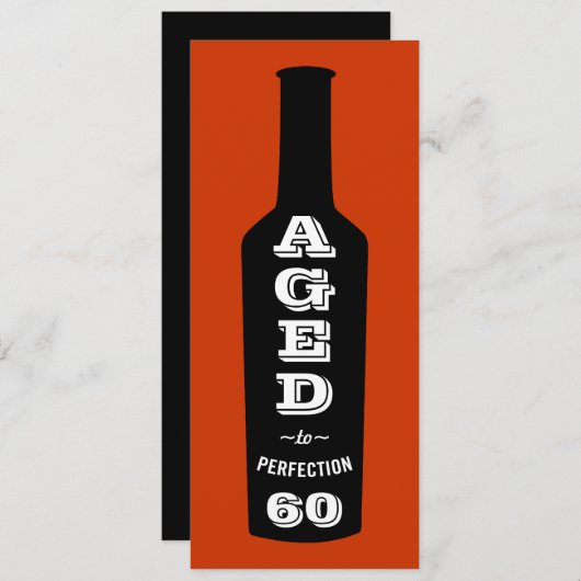 60e verjaardag uitnodiging leeftijd tot perfectie (Voorkant / Achterkant)