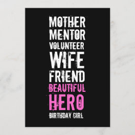 60e verjaardag uitnodiging - Mam Volunteer Hero
