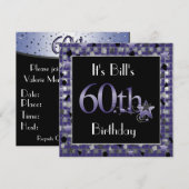 60e verjaardag Uitnodiging op persoonlijke titel (Voorkant / Achterkant)