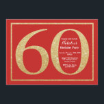 60e verjaardag uitnodiging rood en goud glitter<br><div class="desc">Uitnodiging voor 60-jarig bestaan. Rood en Goud Glitter Verjaardagsfeest Uitnodigen met Rode Achtergrond. Verrassingsverjaardag. Verjaardag voor volwassenen. Mannen of Vrouwen Bday Bash Party. Voor verdere aanpassing klikt u op de knop "Aanpassen" en gebruikt u onze ontwerptool om deze sjabloon te wijzigen.</div>