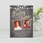 60e verjaardag uitnodiging Vintage 60 jaar (Staand voorkant)