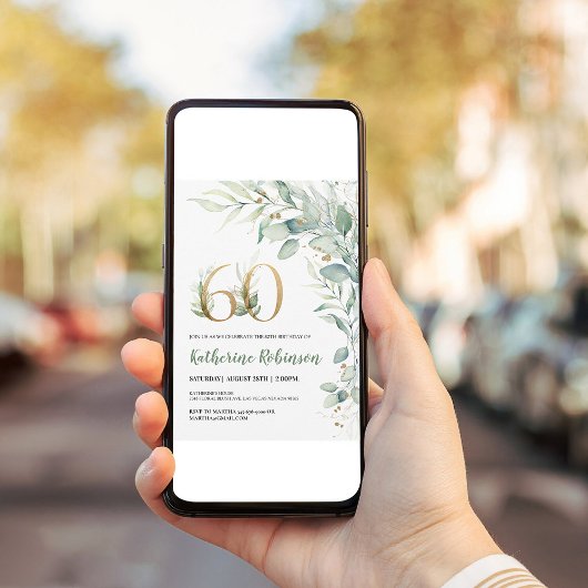 60e verjaardag uitnodiging voor haar volwassen ver