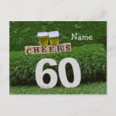 60e verjaardag Uitnodiging voor proost en bier (Voorkant)