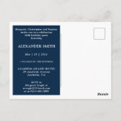 60e verjaardag uitnodiging zestig foto donkerblauw (Achterkant)