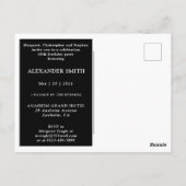 60e verjaardag uitnodiging zestig foto zwart wit (Achterkant)