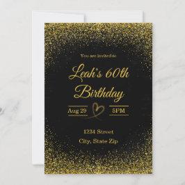 60e verjaardag uitnodiging – Zestig in goud | Mode