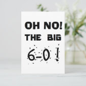 "60e verjaardag" Uitnodigingen (Staand voorkant)