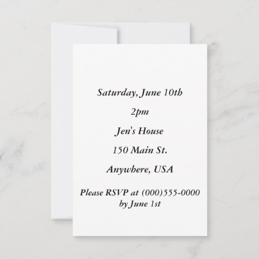 "60e verjaardag" Uitnodigingen (Achterkant)