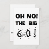 "60e verjaardag" Uitnodigingen (Voorkant / Achterkant)