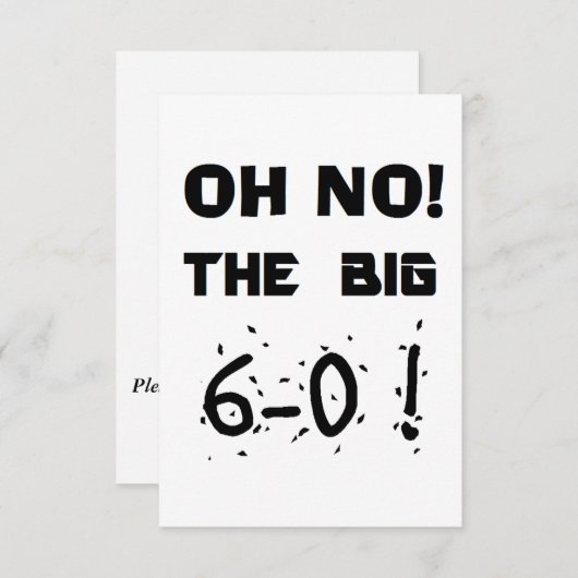 "60e verjaardag" Uitnodigingen (Voorkant / Achterkant)