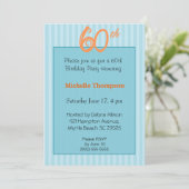 60e verjaardag Uitnodigingen (Staand voorkant)