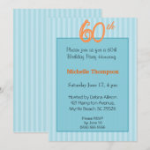 60e verjaardag Uitnodigingen (Voorkant / Achterkant)