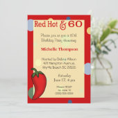 60e verjaardag Uitnodigingen (Staand voorkant)