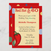 60e verjaardag Uitnodigingen (Voorkant / Achterkant)