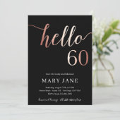 60e verjaardag uitnodigingen, 60e verjaardag kaart (Staand voorkant)