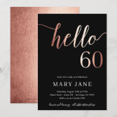 60e verjaardag uitnodigingen, 60e verjaardag kaart (Voorkant / Achterkant)