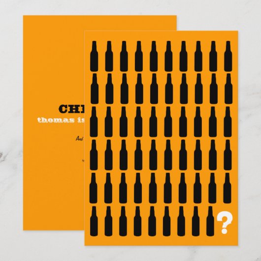 60e verjaardag uitnodigingen - Beer Cheers! (Voorkant / Achterkant)