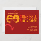 60e verjaardag Uitnodigingen - De hel van een Part (Achterkant)