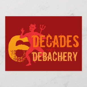 60e verjaardag Uitnodigingen - De hel van een Part